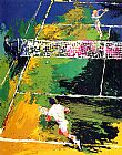 Leroy Neiman Canvas Paintings - Blood Tennis